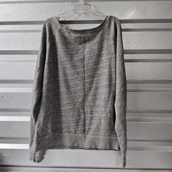 KU Kansas Jayhawks Women's Large Sweater Sweatshirt Press Box Gray Thumb hole‎ - Picture 6 of 6